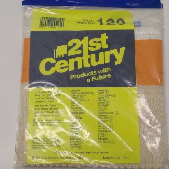 21st Century Kerosene Heater Wick Number 129 Fiberglass Made In USA NIB - Picture 7 of 9